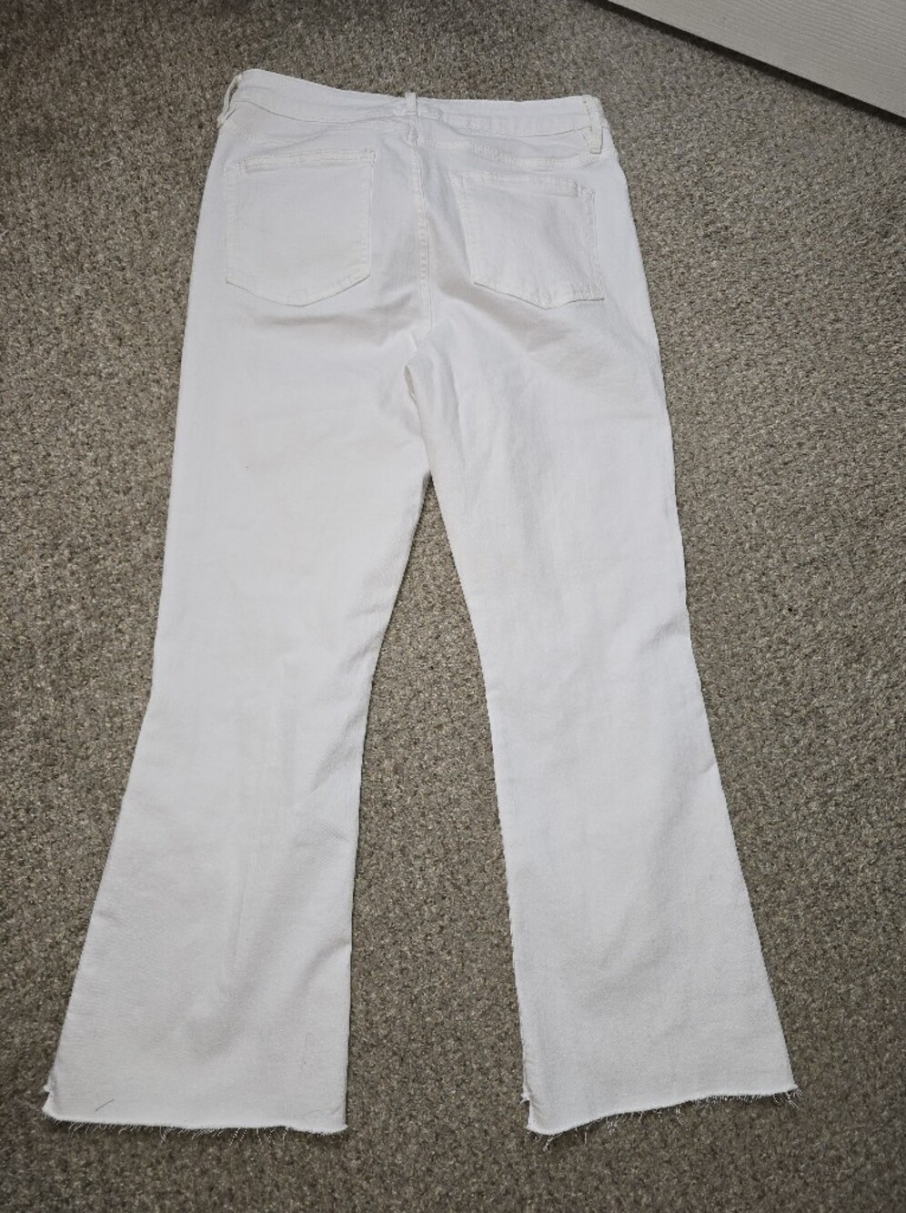 Frame Denim White Cropped Le Crop Mini Boot Jeans Size 30 - Picture 7 of 7